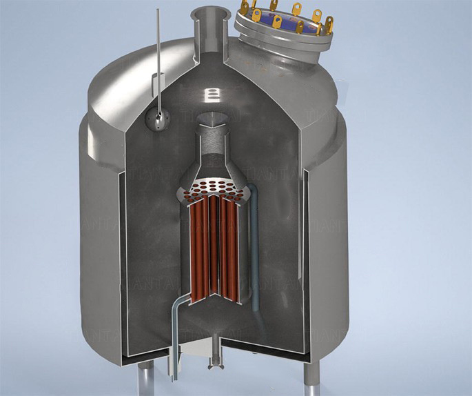 啤酒厂蒸汽内置加热器的设计和工作原理